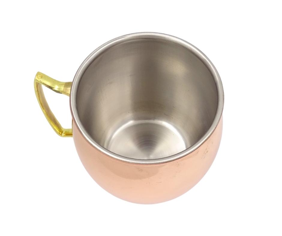 Kopparmugg av rostfritt stål 304 - Kapacitet 500ml belagd med ett lager koppar - MM7012
