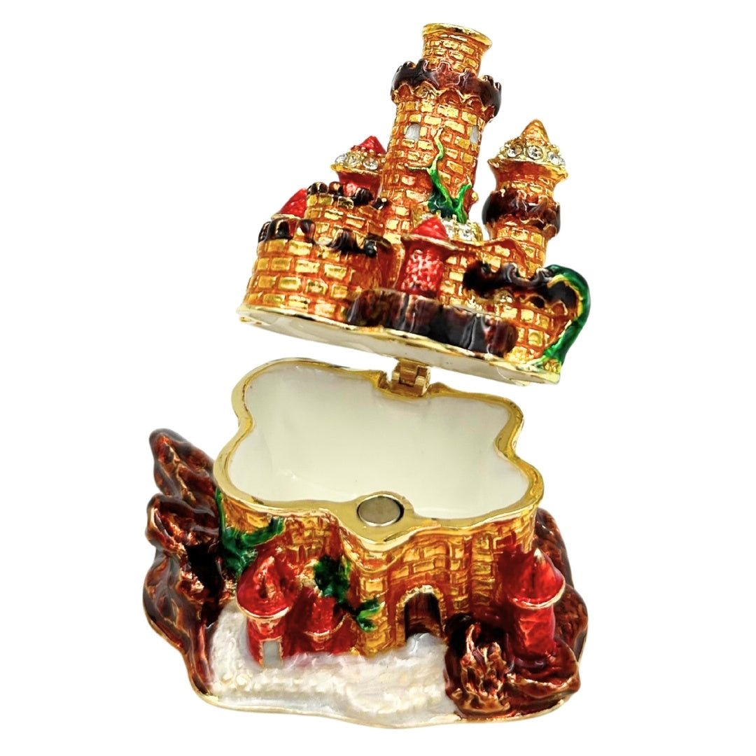 Liten Smyckesask Dekorerad med Kristaller – Slott – HX580