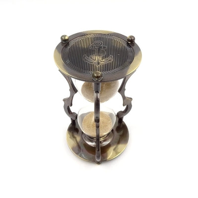 Elegant dekorativt timglas i mässing 5 min - NC2677