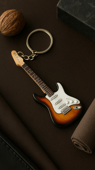 Nyckelring - gitarr J. Hendrix - mahogny - EGK-0320