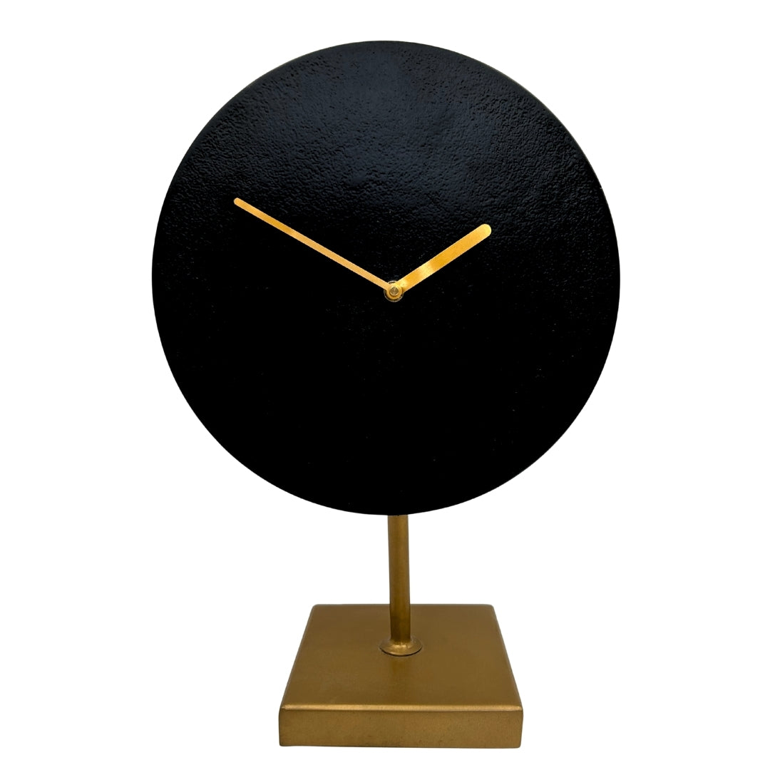 Elegant rund metallklocka - 4122