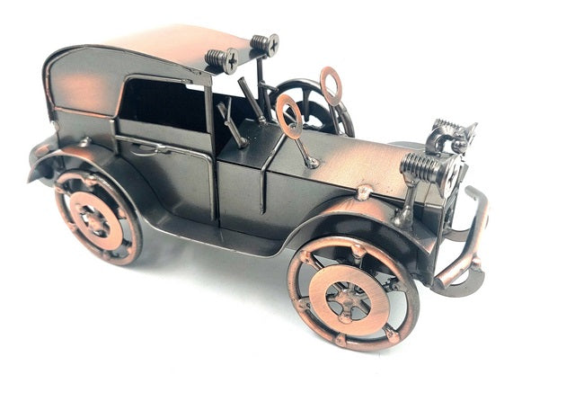Metallmodell av retroautomobil, bildekoration vintage - Q87
