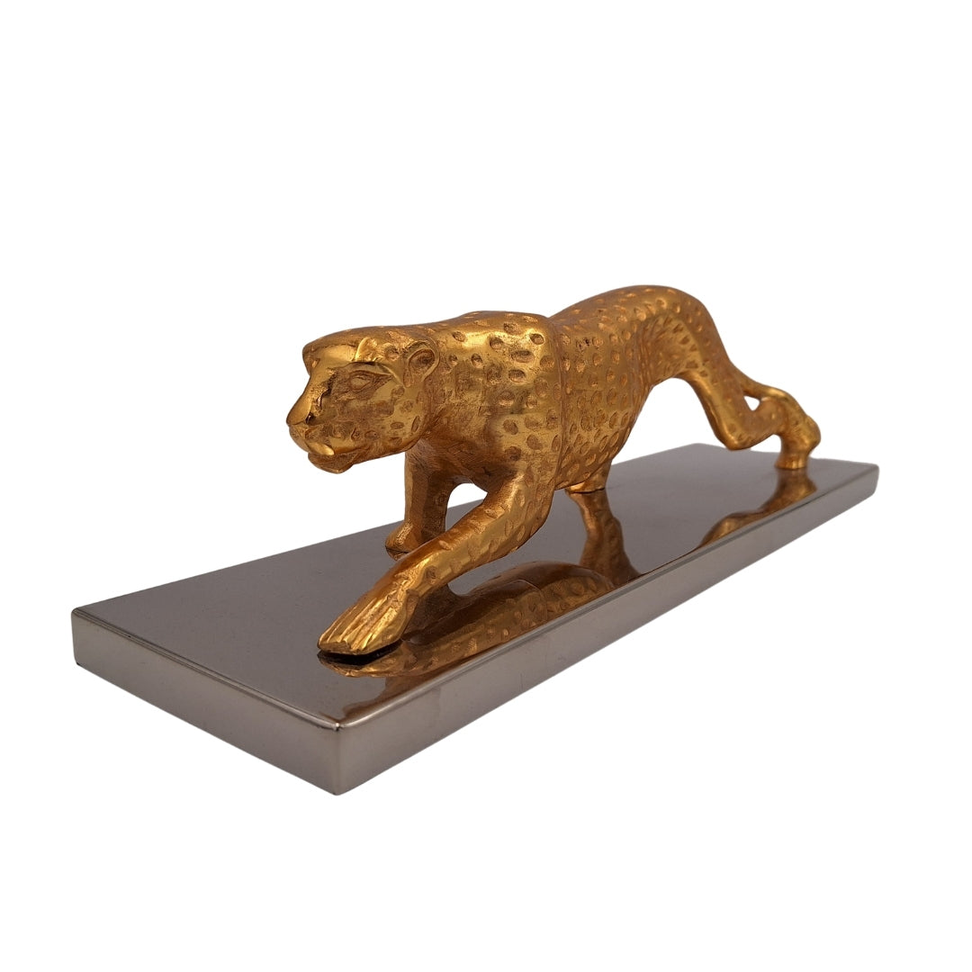 Elegant dekorativ figur Leopard Guld 42cm Glamour Loft Present