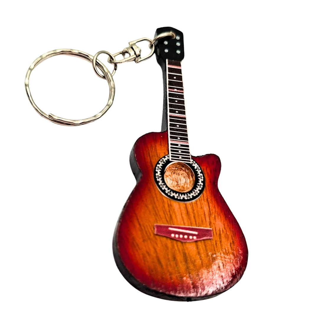 Nyckelring i trä Akustisk gitarr - Present till musikern – SGK-0413