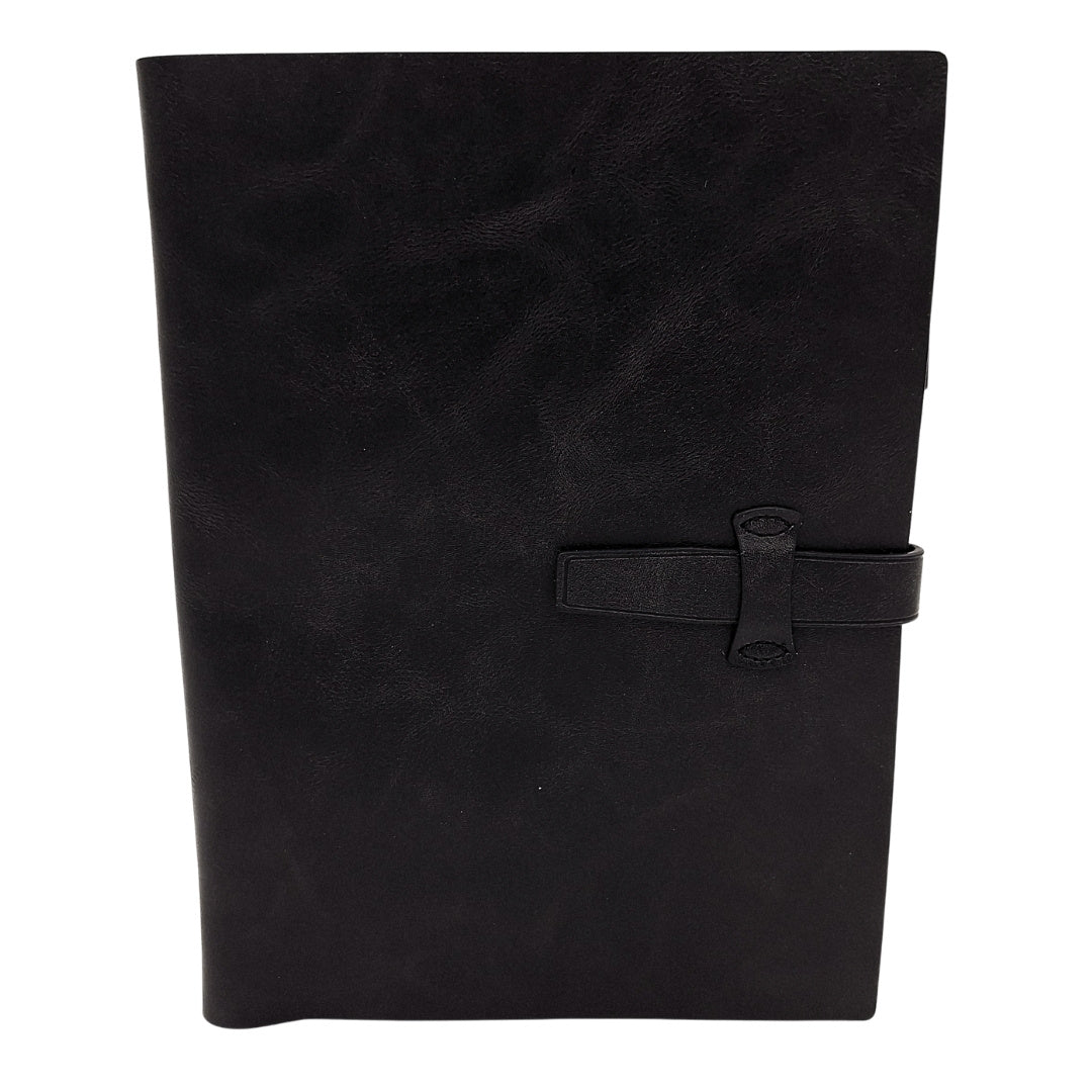 Elegant A5-läderanteckningsbok vintage retro med lås – dagbok/journal – EE4