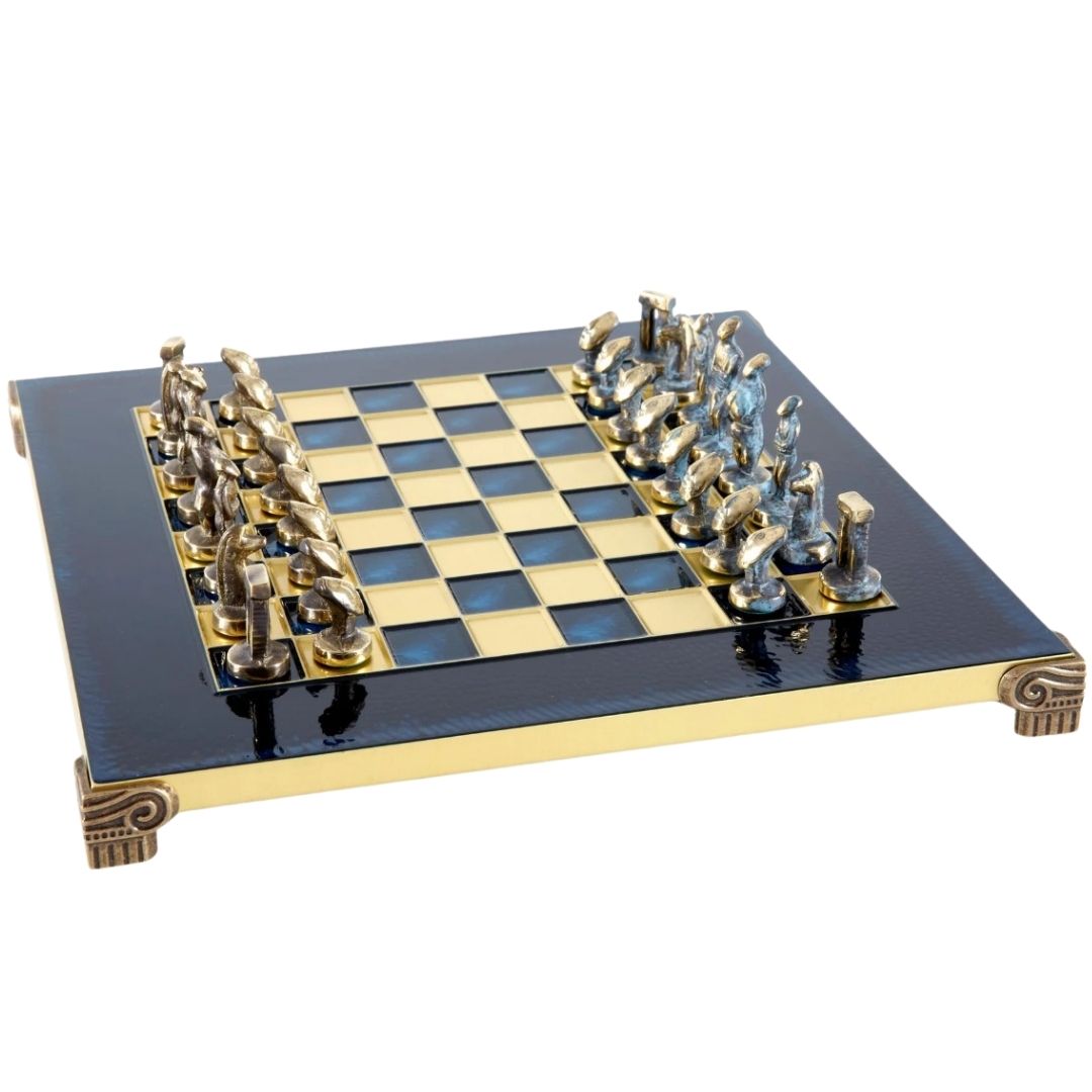 Lyxigt metallschack Cycladic 28x28cm - S22B