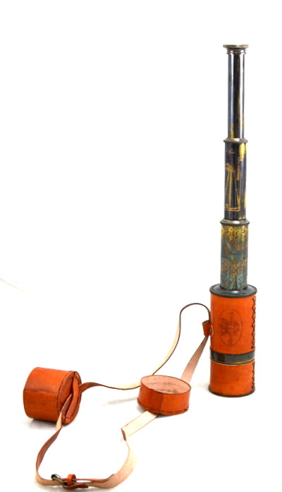 Retro mässingstubkikare med läder och rem - Replik - NC1596