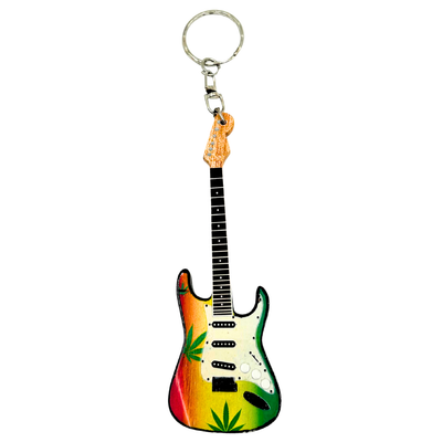 Nyckelring gitarr i stil med Bob Marley Reggae-gadget - EGK-0641
