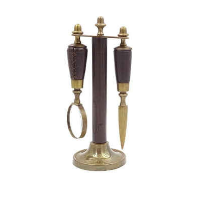 Skrivbordsset förstoringsglas och brevkniv MIS-0742