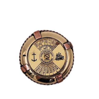 Elegant maritim kalender i mässing - NI1422