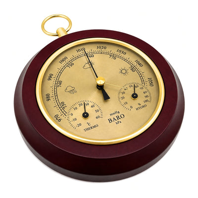 3-i-1 väderstation, termometer, barometer och hygrometer, rund - YG386