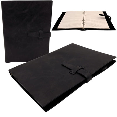 Elegant A5-läderanteckningsbok vintage retro med lås – dagbok/journal – EE4
