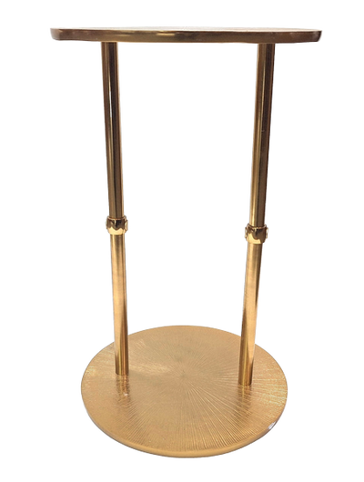 Runt gyllene metallbord - glamourdekoration – 1051A