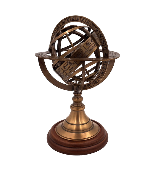 Astrolabium i mässing – höjd 21cm - AMG140