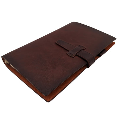 Elegant A6-läderanteckningsbok retro vintage med lås – dagbok – EE3