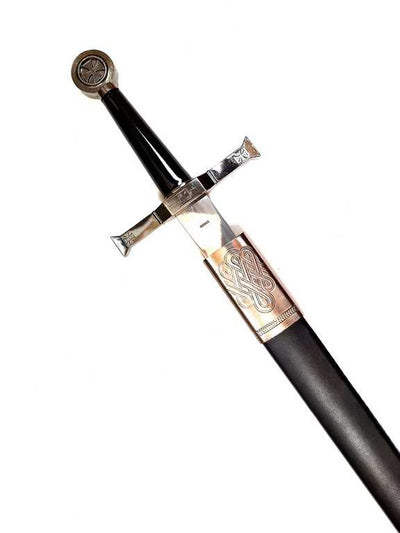 Riddarsvärd i stål 84 cm i skida - replik - SW-114