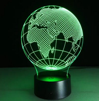 LED-lampa - Glob - 7 olika färger - USB - P108