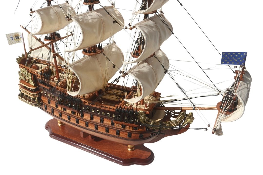 Lyxig modell av segelfartyget Soleil Royal 65 cm - SOL6, med möjlighet till personlig gravyr