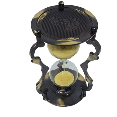 Elegant dekorativt timglas i mässing 5 min - NC2677
