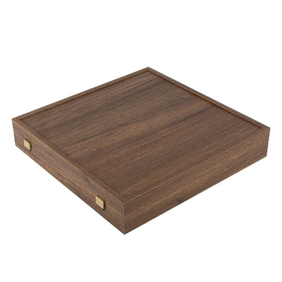 Exklusivt metallschack – Schackbräde i mässing 44 x 44cm – Medeltiden – S12CBLU