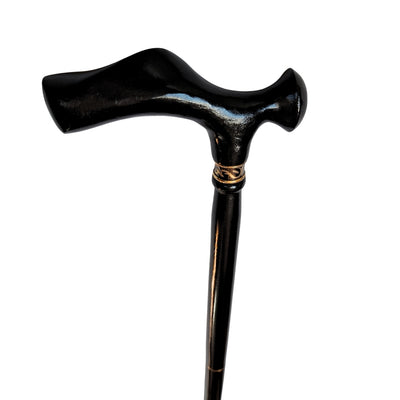 Elegant hopfällbar käpp med metallhandtag