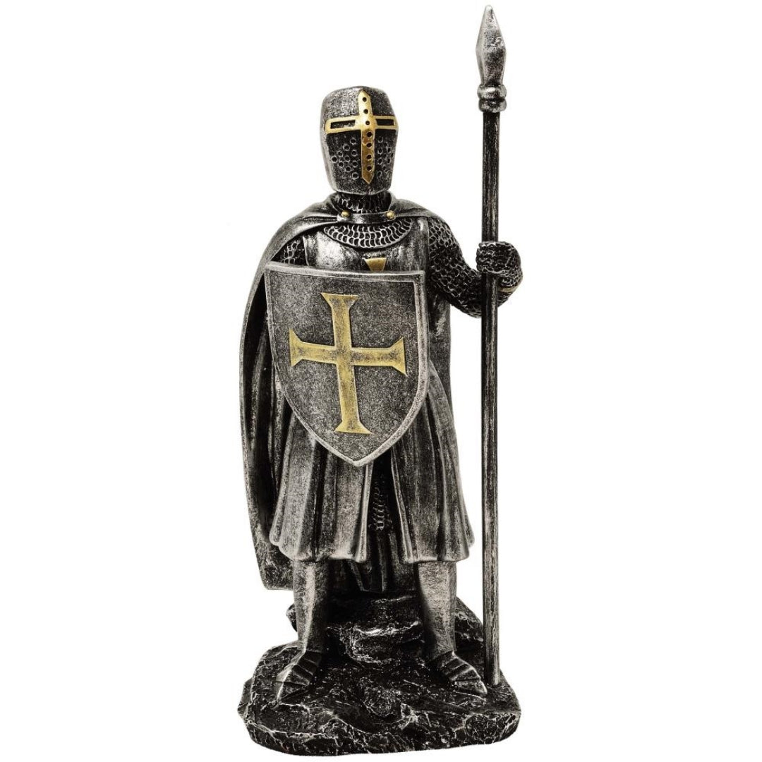 Figur Riddare med spjut 20 cm polyresin - MC-23080