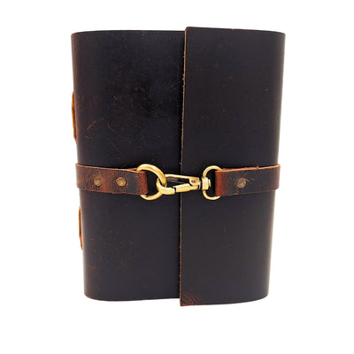 Elegant retro läderanteckningsbok 200 sidor vintage - AH06