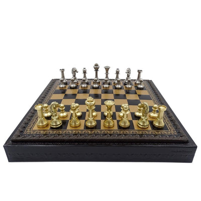 Exklusivt mässingsschack Italfama 28x28 cm – N001
