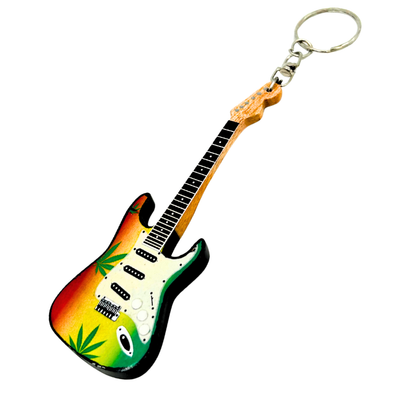 Nyckelring gitarr i stil med Bob Marley Reggae-gadget - EGK-0641