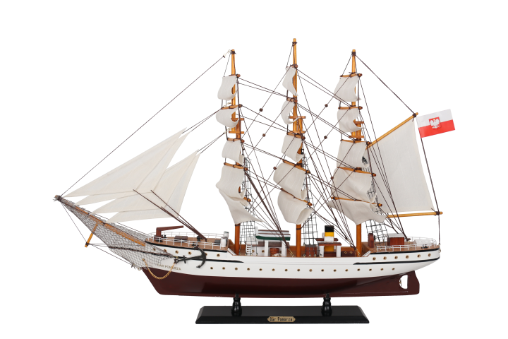 Modell av segelfartyget Dar Pomorza 80cm - DARPOM80