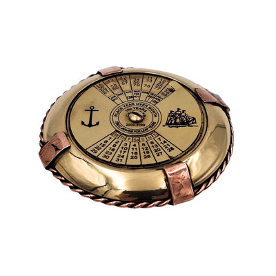 Elegant maritim kalender i mässing - NI1422