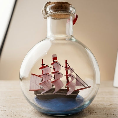 Skepp i flaska Rafandynka – maritim dekoration – MA2012