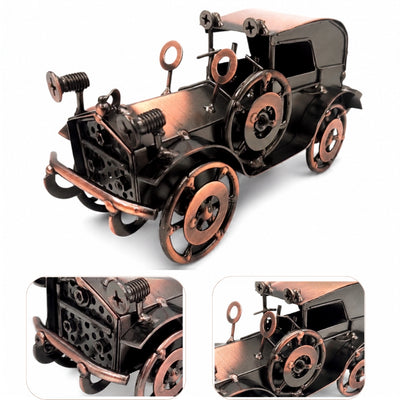 Metallmodell av retroautomobil, bildekoration vintage - Q87