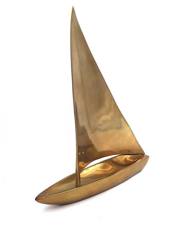 Stor segelbåtsmodell – aluminium – 39 x 30cm – N-3045