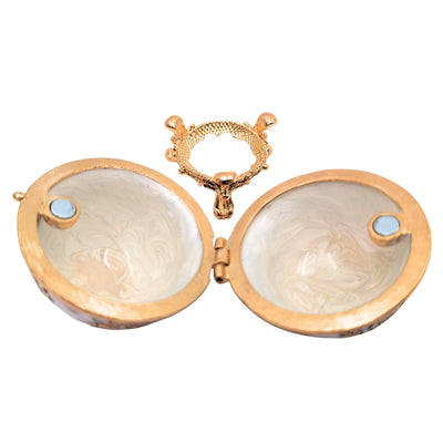 Exklusivt Fabergéägg-skrin i metall med kristaller - B0794-00