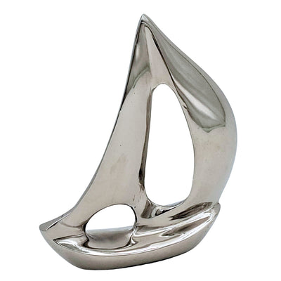 Elegant silverfärgad aluminiumbåt 12,5 cm med gravyrmöjlighet
