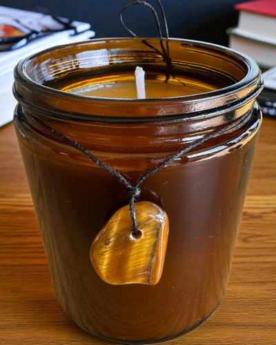 Intentionellt ljus Tigerkraft – Självförtroende och välstånd, 250 ml, möjlighet till personlig anpassning av locket som present