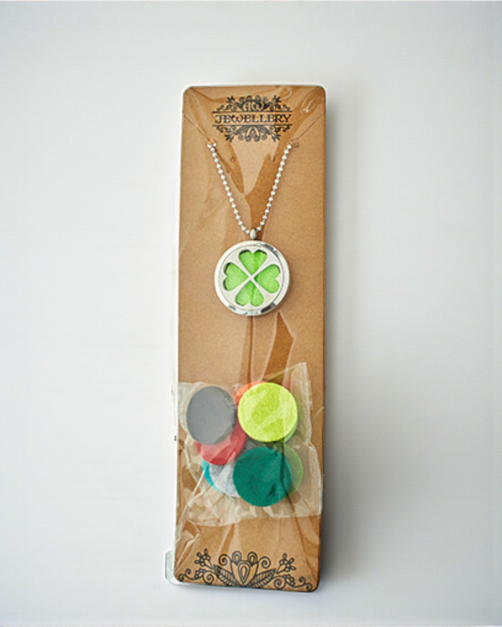 Aromalife-halsband med livsträdsmotiv – doftmedaljong 30 mm