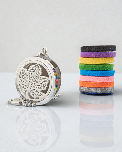 Green Harmony – Doftterapihalsband Löv 30 mm