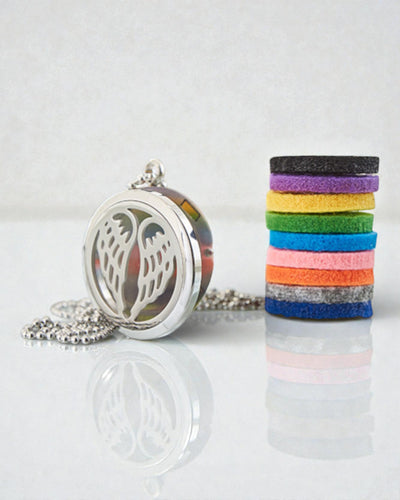 Halsband Aromalife Änglavingar – Doftmedaljong Änglavingar 30 mm