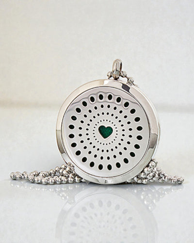 Celestia Heart – aromaterapihalsband med diamantprytt hjärta 30 mm