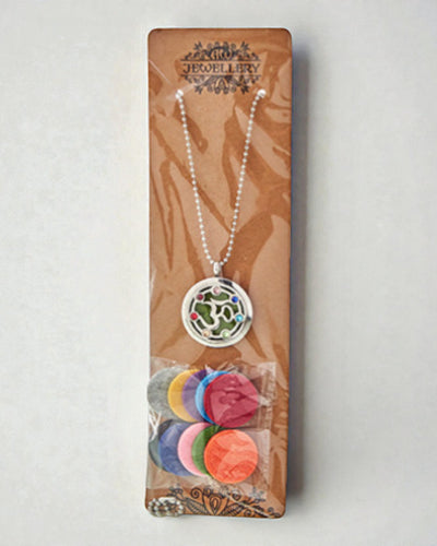 Halsband Aromalife Chakra OM – Doftmedaljong 30 mm
