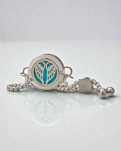 Auroras vingar – aromaterapeutiskt armband med änglavingar 20 mm