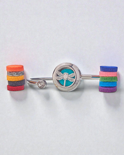 Aromalife Drakens ande-armband – doftmedaljong med trollslända 20 mm