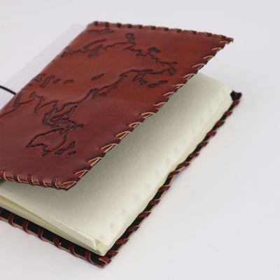 Läderresedagbok Light Tan 17x13 cm