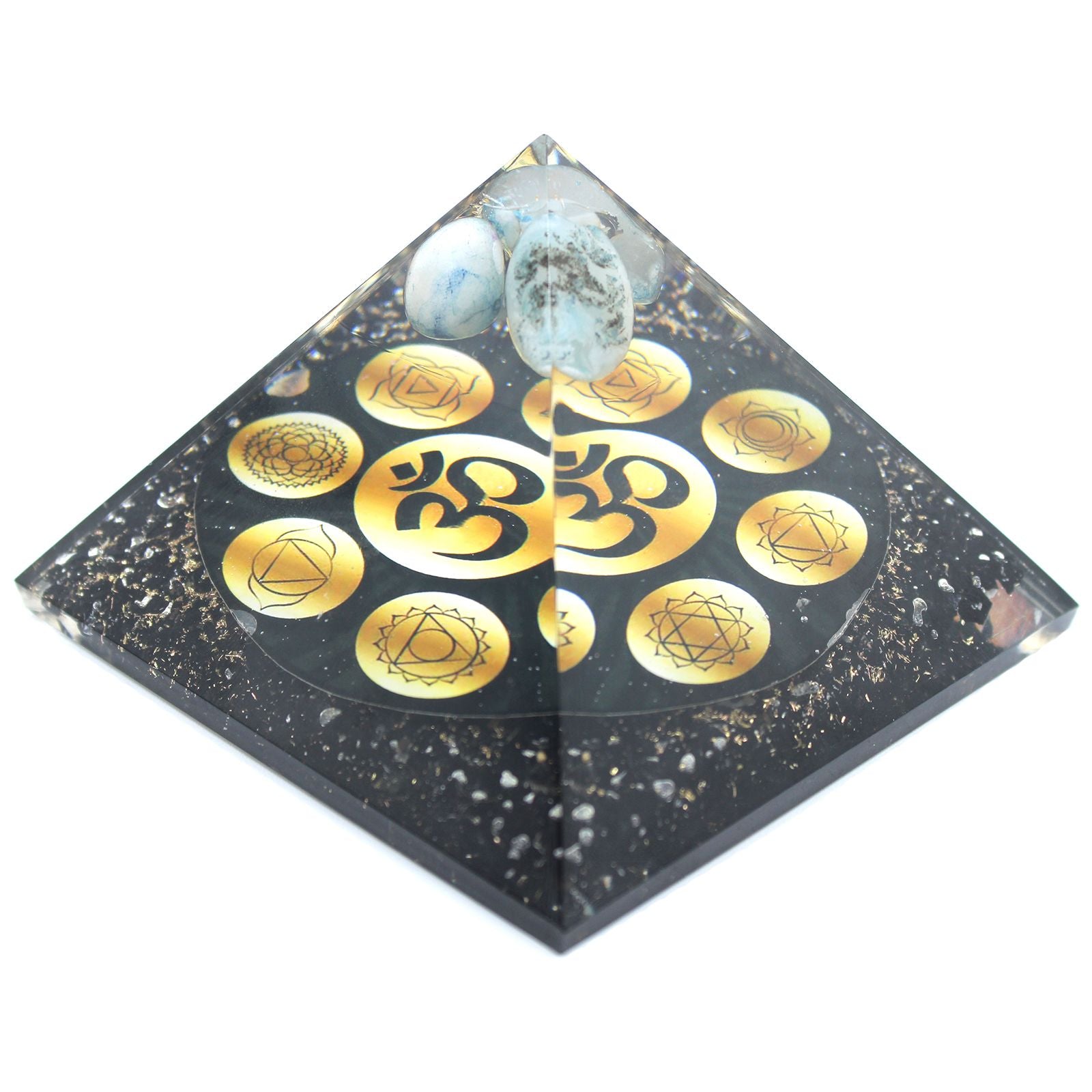 Orgonitpyramid Midnight Om Chakra
