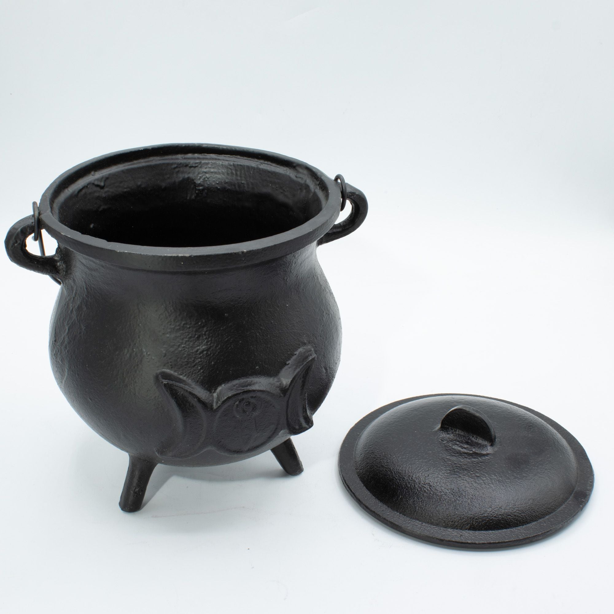 Stor gjutjärnsgryta med trippel måne 23x18 cm