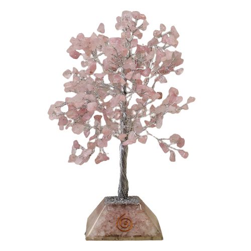 Kristallträd med orgonitbas - rosa kvarts