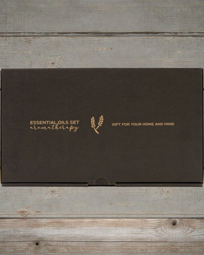 Höstlig naturharmoni – lyxig uppsättning med 12 eteriska oljor 5 ml med pipetter