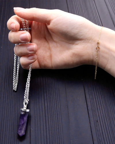 Obsidian-spets – klassiskt spetshänge av svart agat